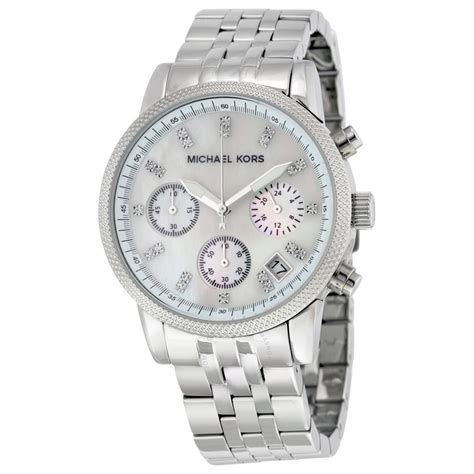 michael kors chronograph silver ladies watch mk5020|michael kors mk5020 ladies chronograph silver .